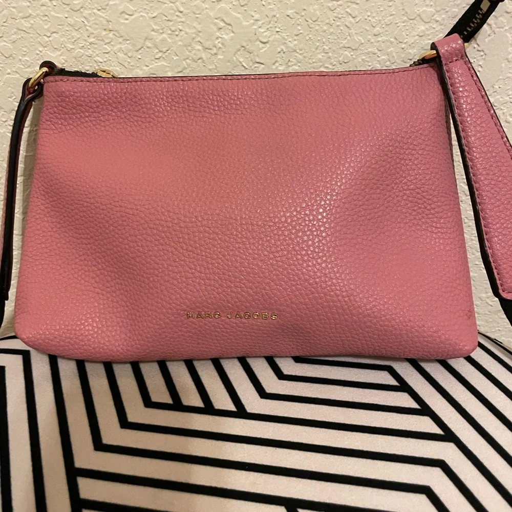 Marc Jacobs Pink Crossbody Bag with Striped Strap - Picture 6 of 8